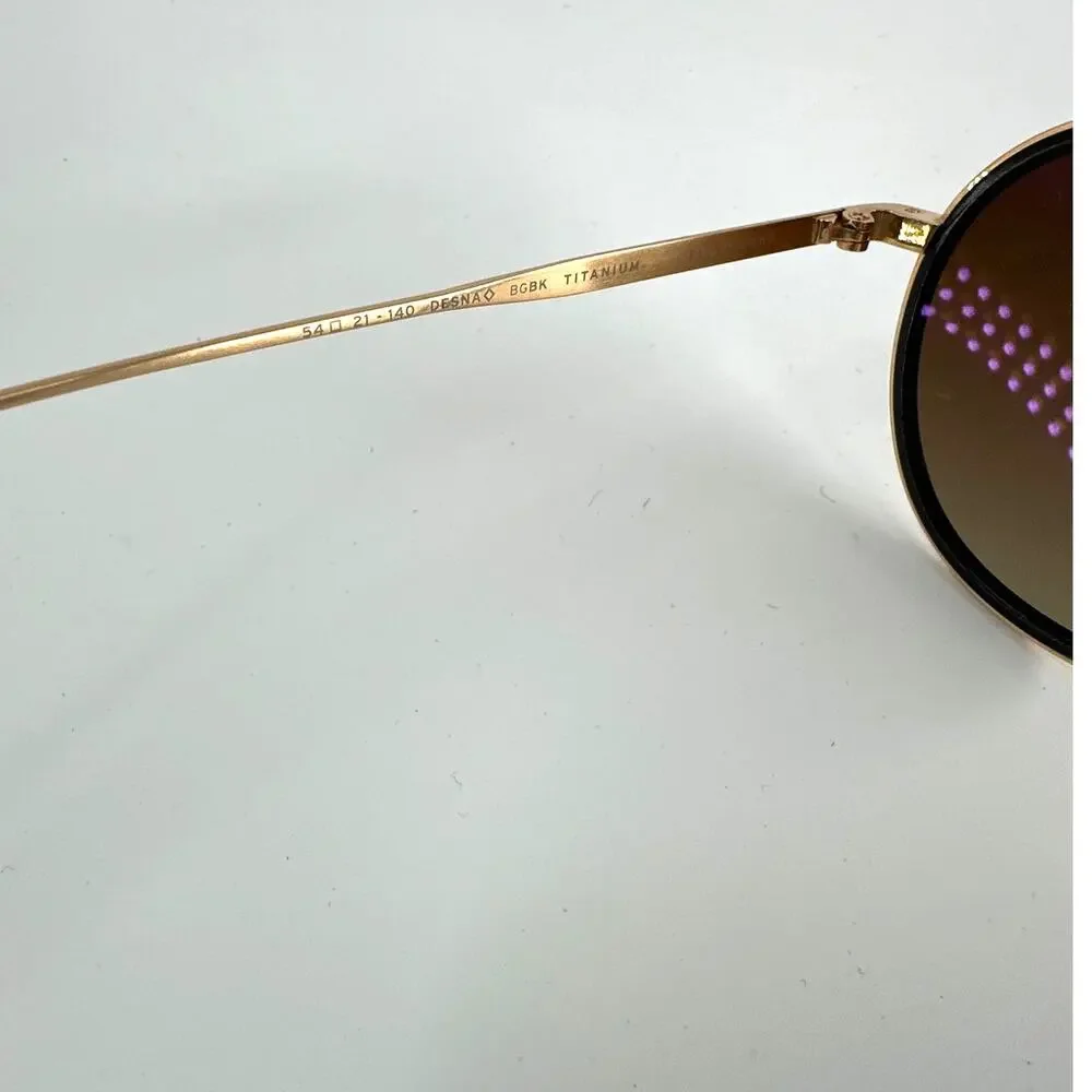 Salt. Brushed Gold Black Polarized Desna Sunglasses